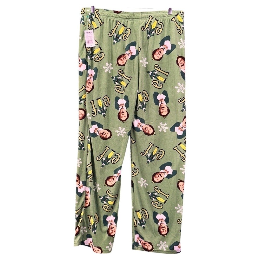 Elf The Movie Holiday Pajama‎ Bottoms Green 2XL